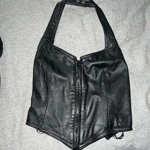 Leather tank top